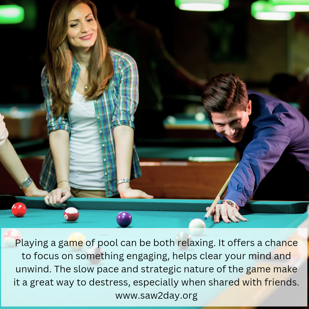 pool table benefits destress and physical movements