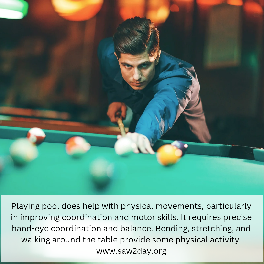 physical benefits of playing a game at the pool table