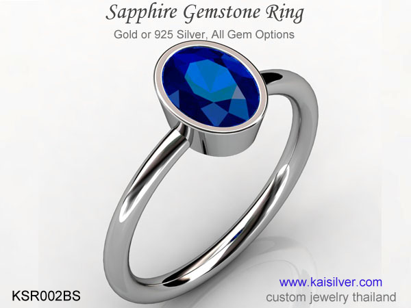 sapphire gold ring