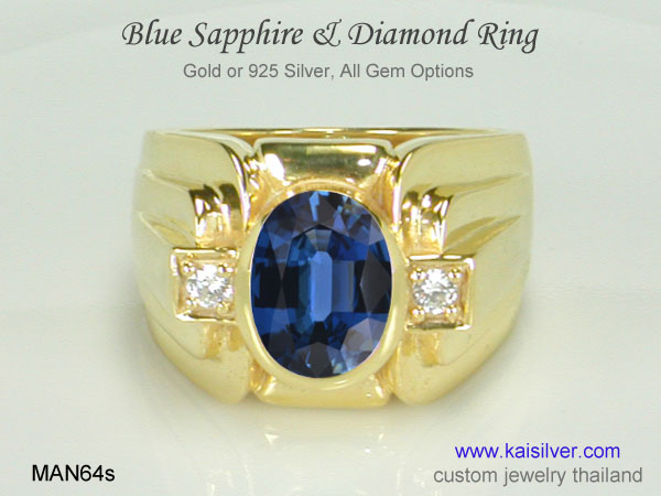 sapphire mens ring