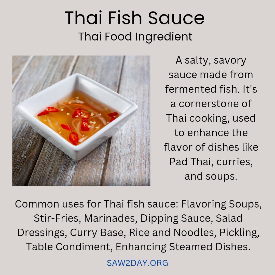 popular food ingredients in cooking, fish cause in thai food